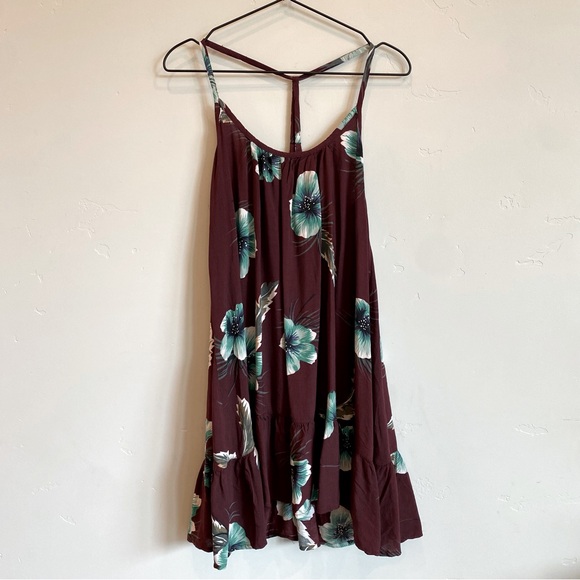 VOLCOM Hawaiian Floral Hibiscus Stampede Dress or Beach Cover - Picture 4 of 12